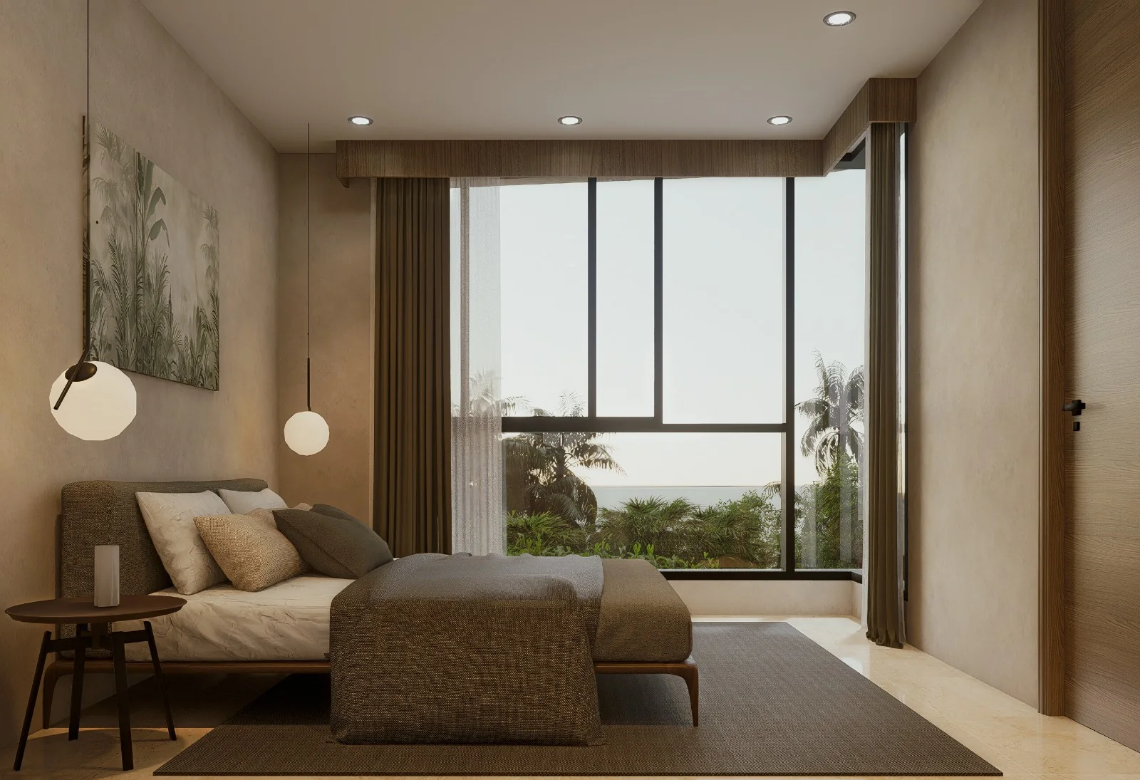 Aurea bedroom opening to tropical surroundings