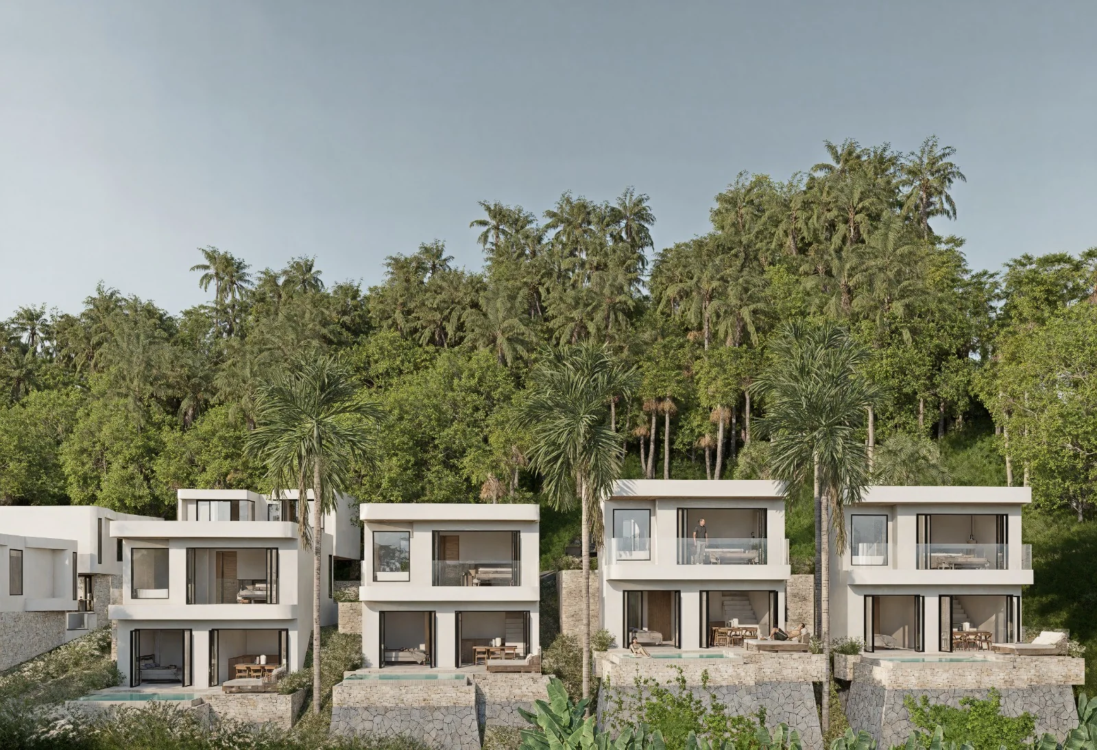 Aurea Villas across the hillside
